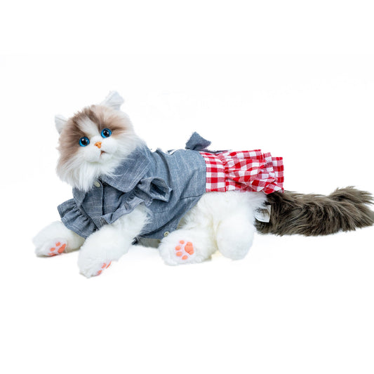 Checkerboard Skirt Red White for Cat Dog & Pet