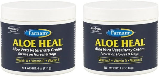 Farnam Aloe Heal Veterinary Horses Dogs Cream 4 oz. 2-Pack