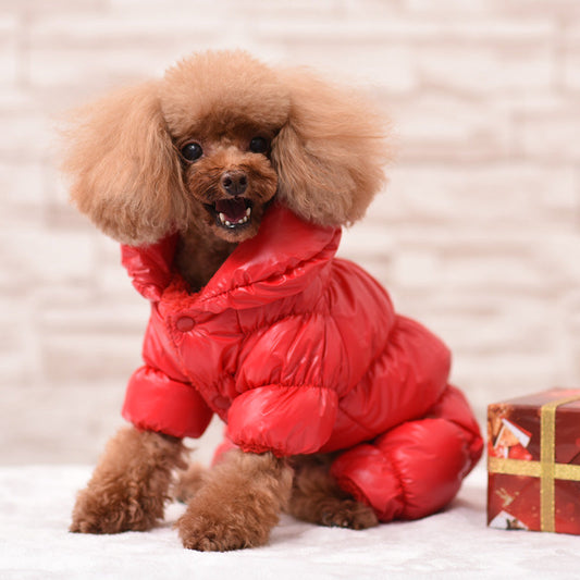 Pakaian Anjing Hangat Warna Solid Tebal untuk Hewan Peliharaan
