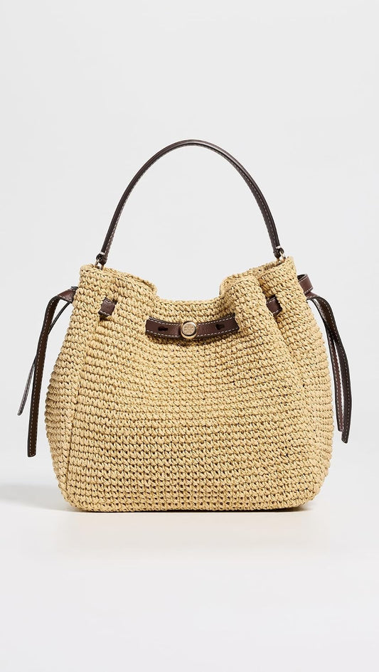 Tory Burch Women's Romy Woven Bucket Bag