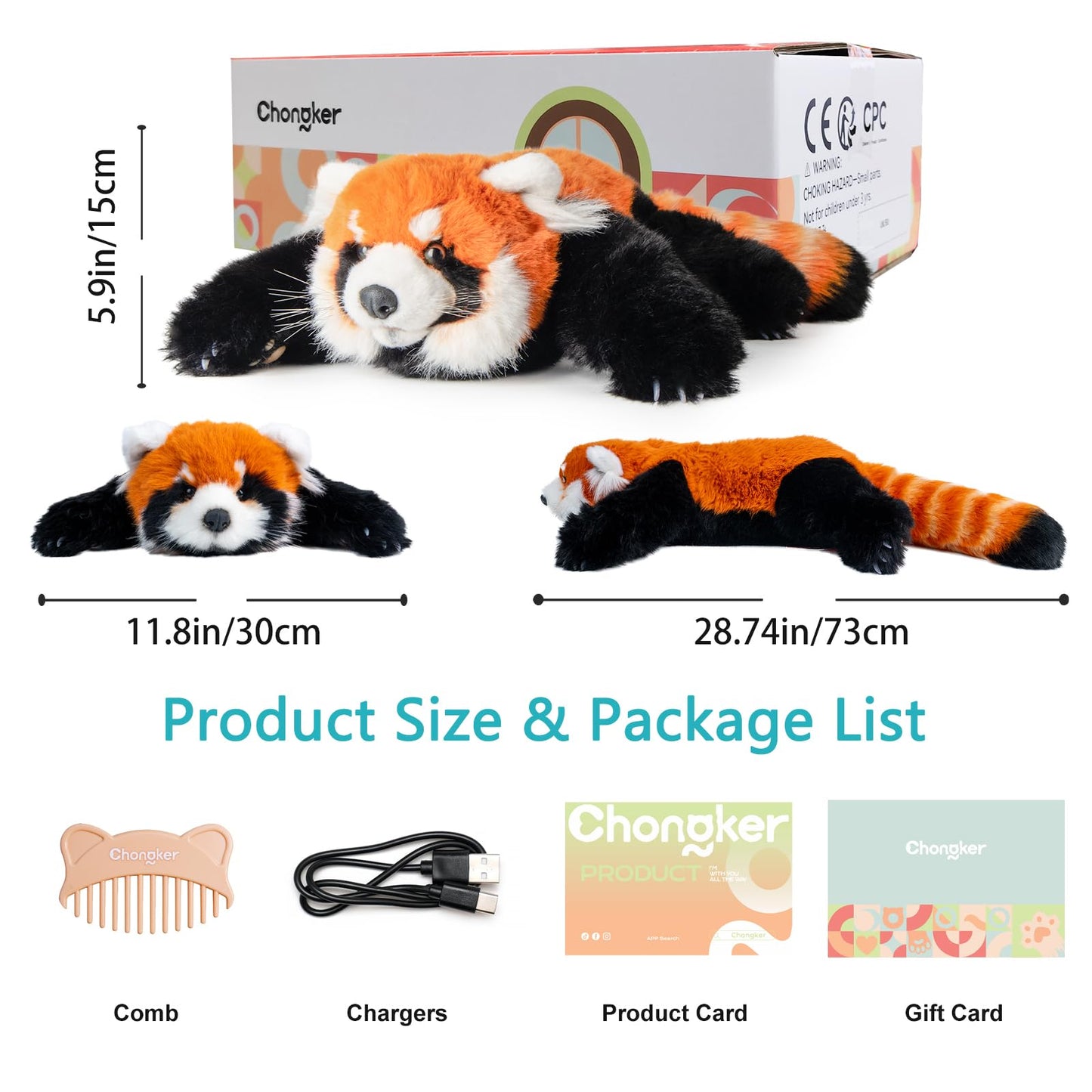 Breathing Red Panda Plush β Lifelike Calming Toy Gift