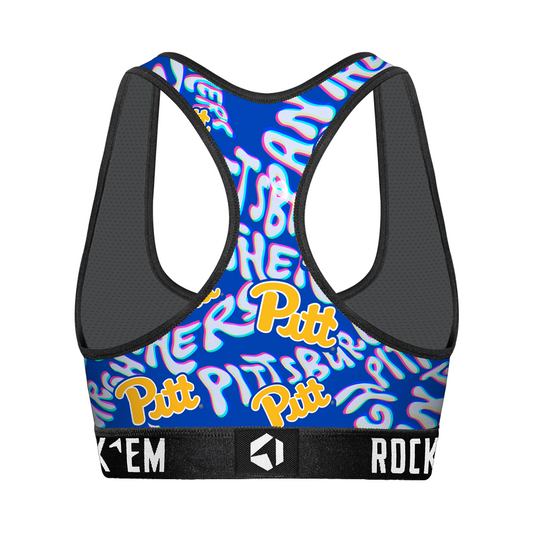 Women's Sports Bra - Pittsburgh Panthers - Twisted Wordmark