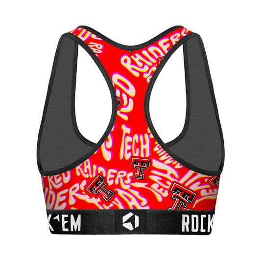 Women's Sports Bra - Texas Tech Red Raiders - Twisted Wordmark