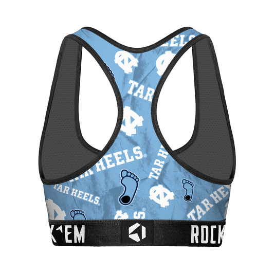 Women's Sports Bra - North Carolina Tar Heels - Logo All-Over