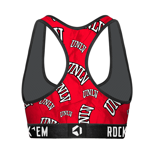 Women's Sports Bra - UNLV Rebels - Logo All-Over