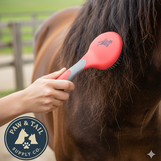 Happy Horse Mane & Tail Brush + Shapley’s M-T-G Plus 32oz Equine Grooming Kit