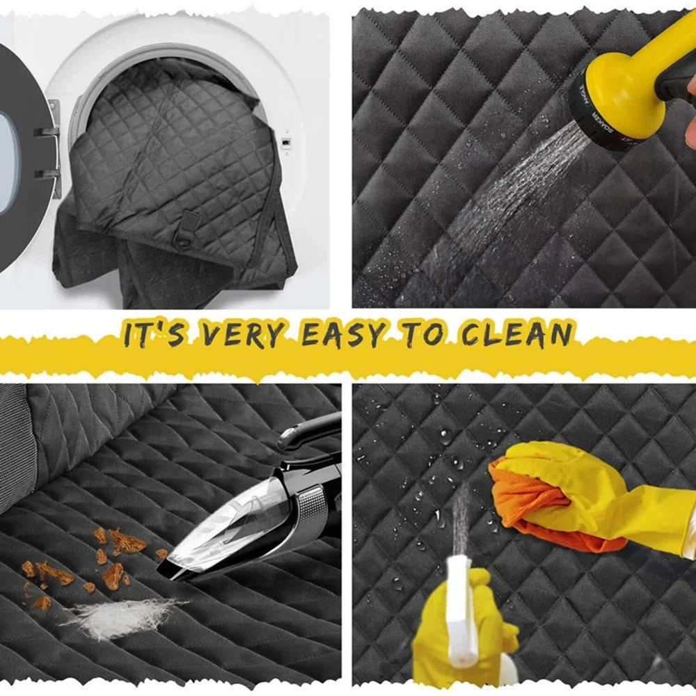 1PC Winter Dog Seat Cover for Back Seat, Waterproof with Mesh Window, Scratch Prevent Anti-slip Dog Car Hammock, Standard