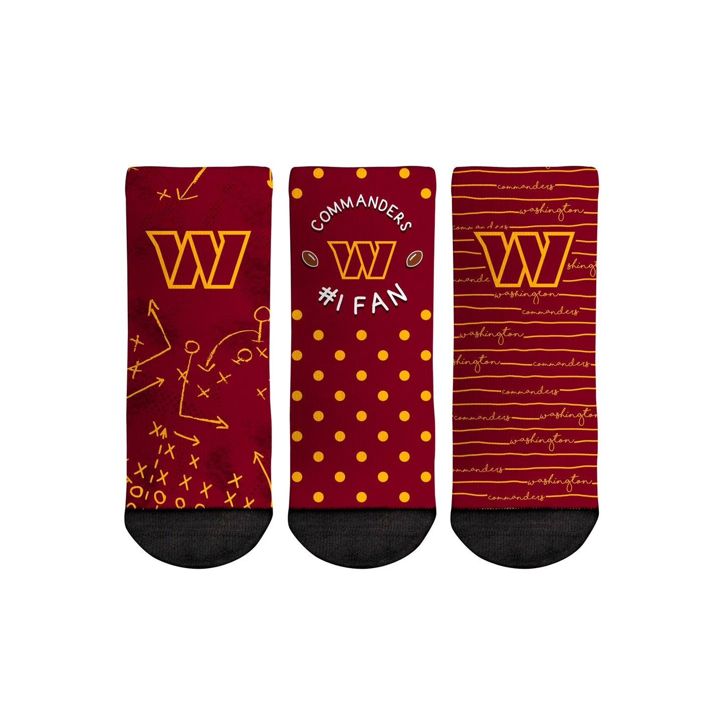 Washington Commanders - Number 1 Fan 3-Pack (Toddler)