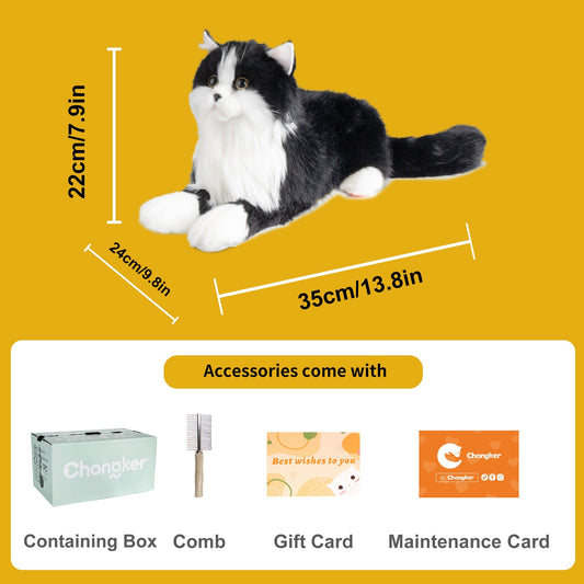 Boneka Berbobot Tuxedo – Kucing Pendamping Realistis untuk Dewasa