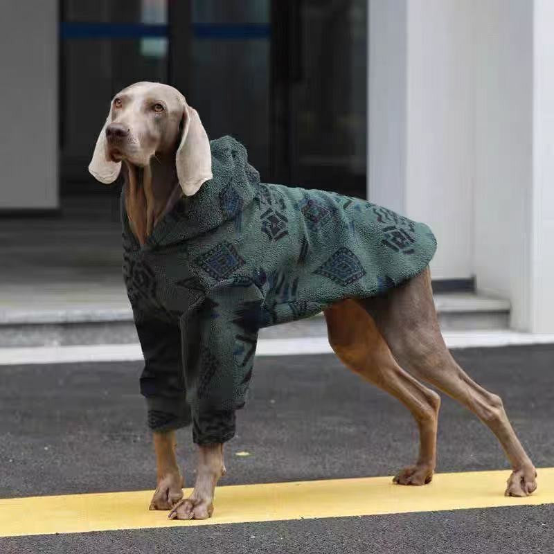 Thick Warm Arctic Fleece Winter Coat For Large Dogs
