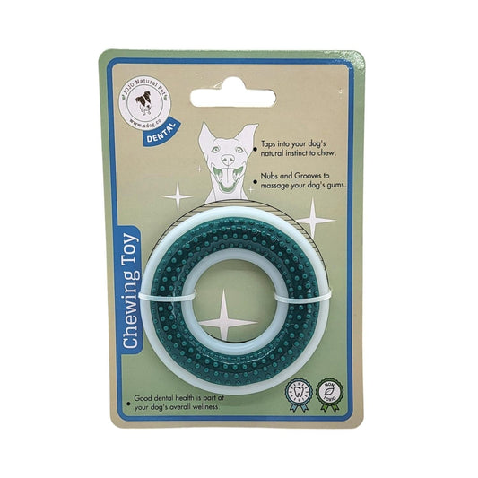 Mainan Cincin Gigit Anjing TPR & Nilon - Ideal untuk Penggigit Agresif – (Diameter 10 cm)