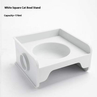 Ceramic Height Increasing Table Frame, Square Cat Bowl