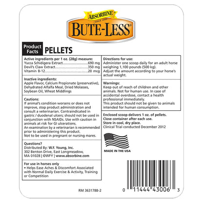 Absorbine Bute Less Pelet Dukungan Pemulihan Kuda 5 lbs.
