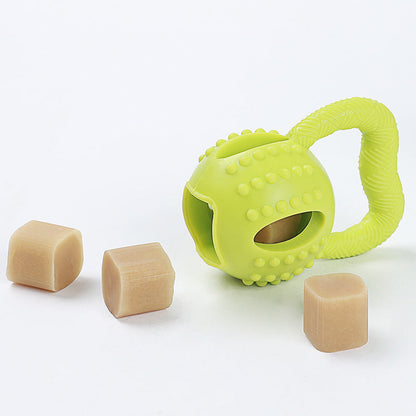 Square Pull Global Bite-resistant Molar Cleaning Cheese Ball Interactive Educational Pet Toy