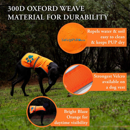Reflective Dog Vest Hi-Vis 18.5 in Chest x 15 in Neck