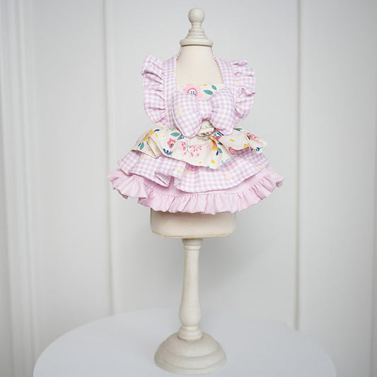 Cute Floral-patterned Gloria Dress For Small And Medium-sized Dogs