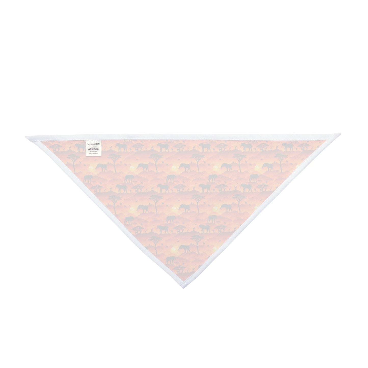 Savanna Sunset Tapestry: Elephants and Acacias in Endless Horizon - Pet Bandana Pet Zen
