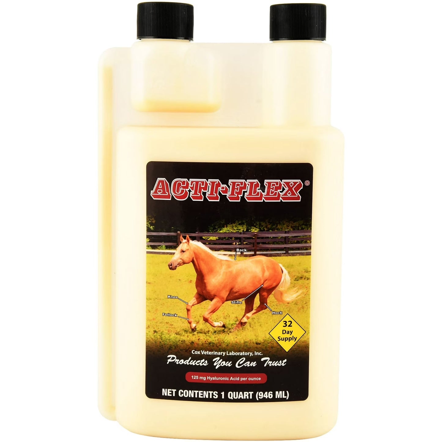 Cox Veterinary Acti-Flex Joint Compound Liquid Quart Horse Supplement 32 Day Supply