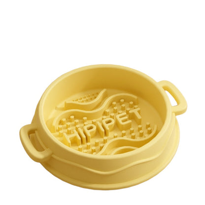 Cross-border Dog Bowl, Double-ear Handle Silicone Slow Food Bowl, Dog Pet Small Dog Slow Food Mat, Anti-choking Slow Food Bowl