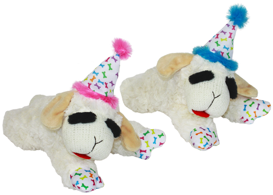Multipet Lamb Chop® w/ Birthday Hat  - Assorted Colors 4"