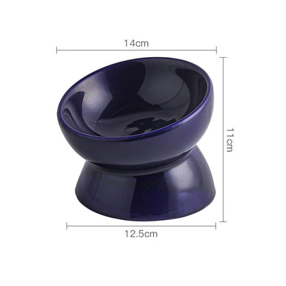 Pet Ceramic Neck Guard Cat Bowl