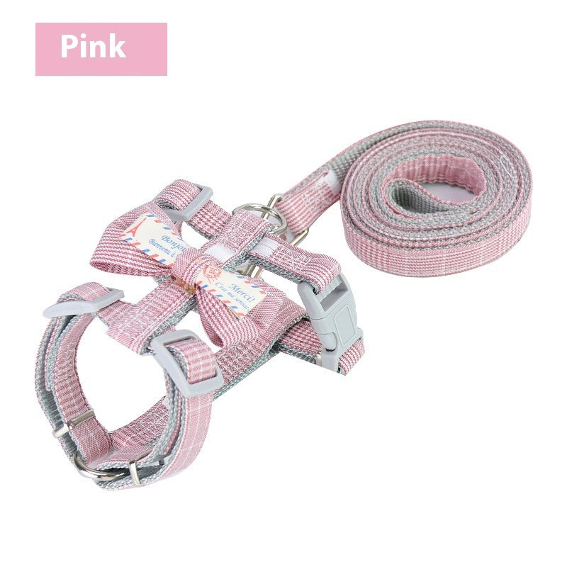 Bow Cat Pulling Rope Anti Breaking Loose Adjustable