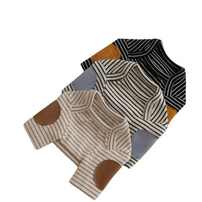 Striped Base-Layer Hoodie For Small Dogs
