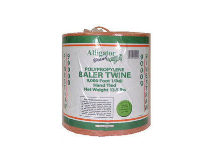 Alligator Brand Poly Baler Twine Pine Straw 9,000 Orange Roll Versatile Twine