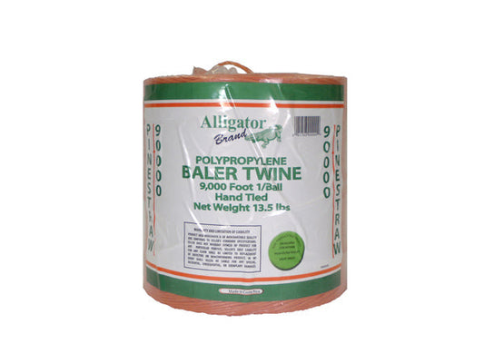 Alligator Brand Poly Baler Twine Pine Straw 9,000 Orange Roll Versatile Twine