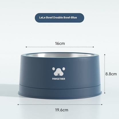 Pet Stainless Steel Anti-tumble Drinking Dog Food Rice Basin