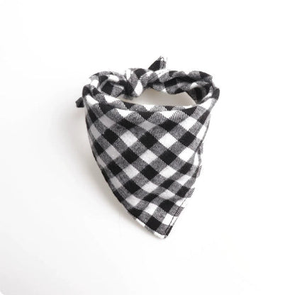 Dog And Cat Plaid Double-layer Thickened Pet Bib For Dogs