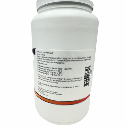 PiccardMeds4pets Omega-3 Kulit dan Bulu untuk Anjing Ras Besar 150 Kunyah Lunak