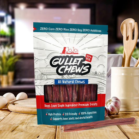 Camilan Anjing Stick Gullet Daging Sapi Alami – Lezat & Bergizi, Kunyahan Sehat – 6 Inci (Kemasan 5)