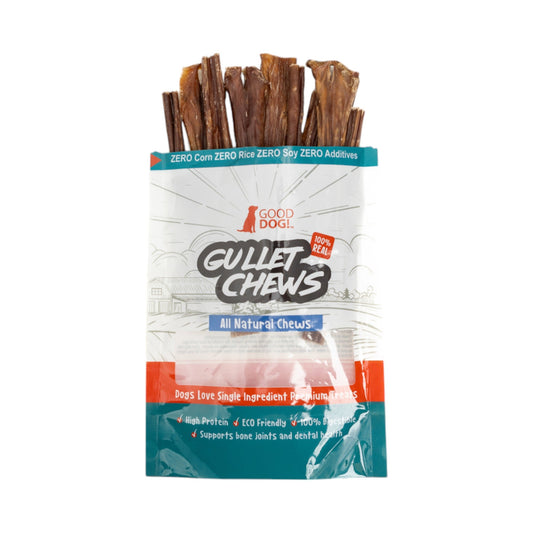 Camilan Anjing Stick Gullet Daging Sapi Alami – Lezat & Bergizi, Kunyahan Sehat – 6 Inci (Kemasan 10)