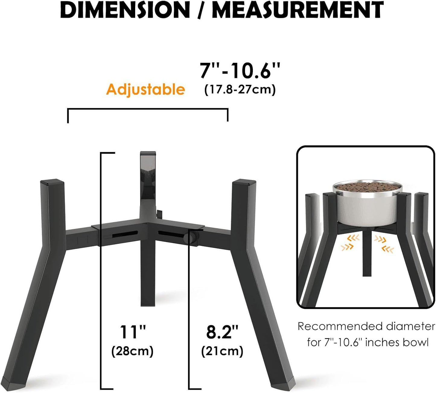 Dog Bowl Adjustable Width Of Bracket