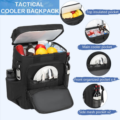 Tactical Cooler Backpack for Men, 42L Large Insulated Backpack for Travel