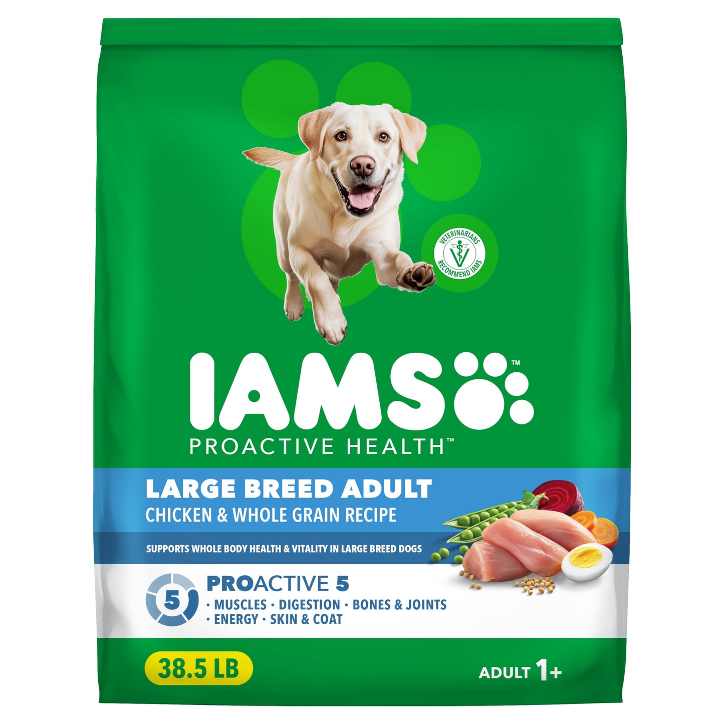 Makanan Anjing Kering Dewasa Ras Besar Iams Proactive Health