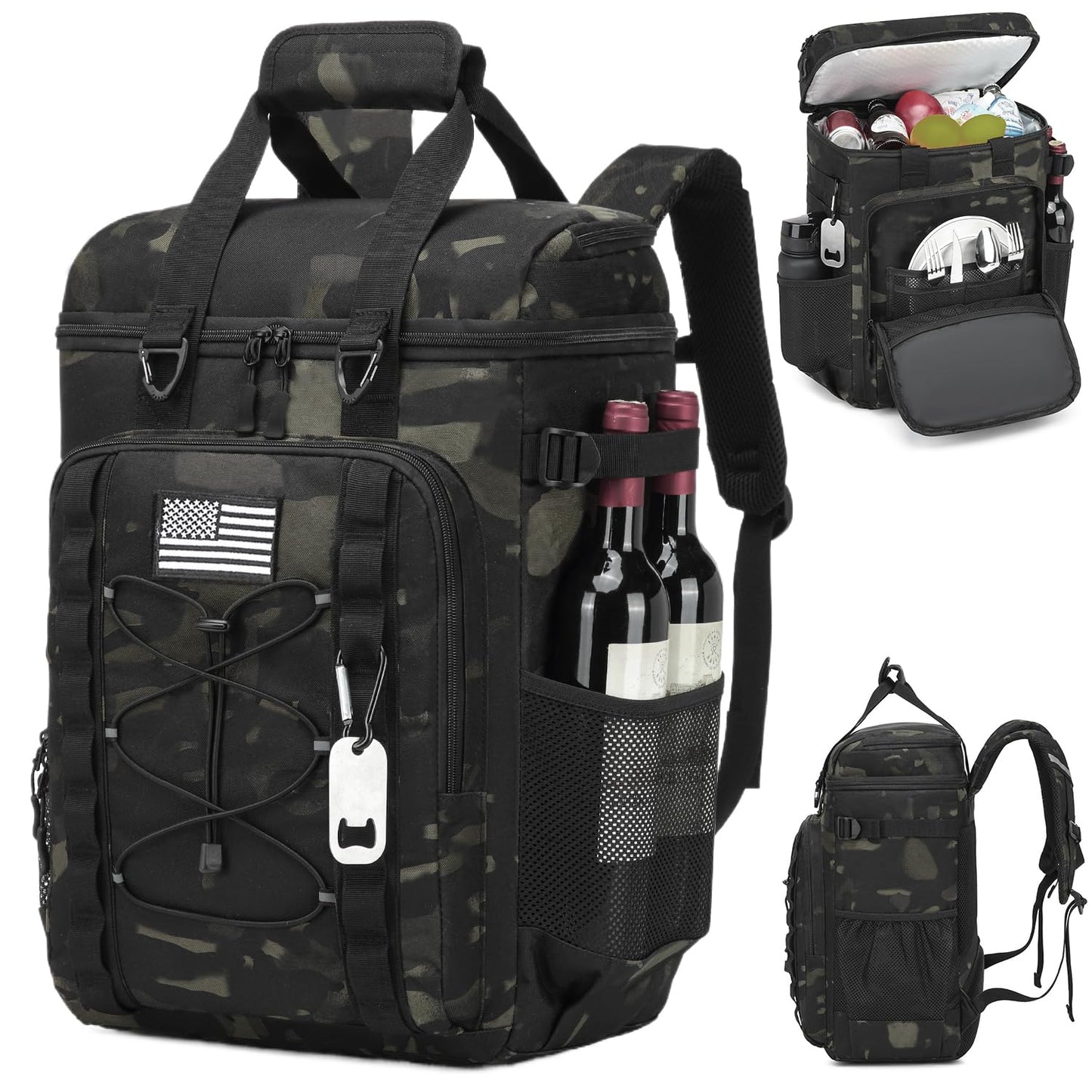 Tactical Cooler Backpack for Men, 42L Large Insulated Backpack for Travel