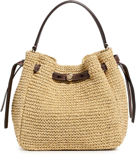 Tory Burch Women's Romy Woven Bucket Bag