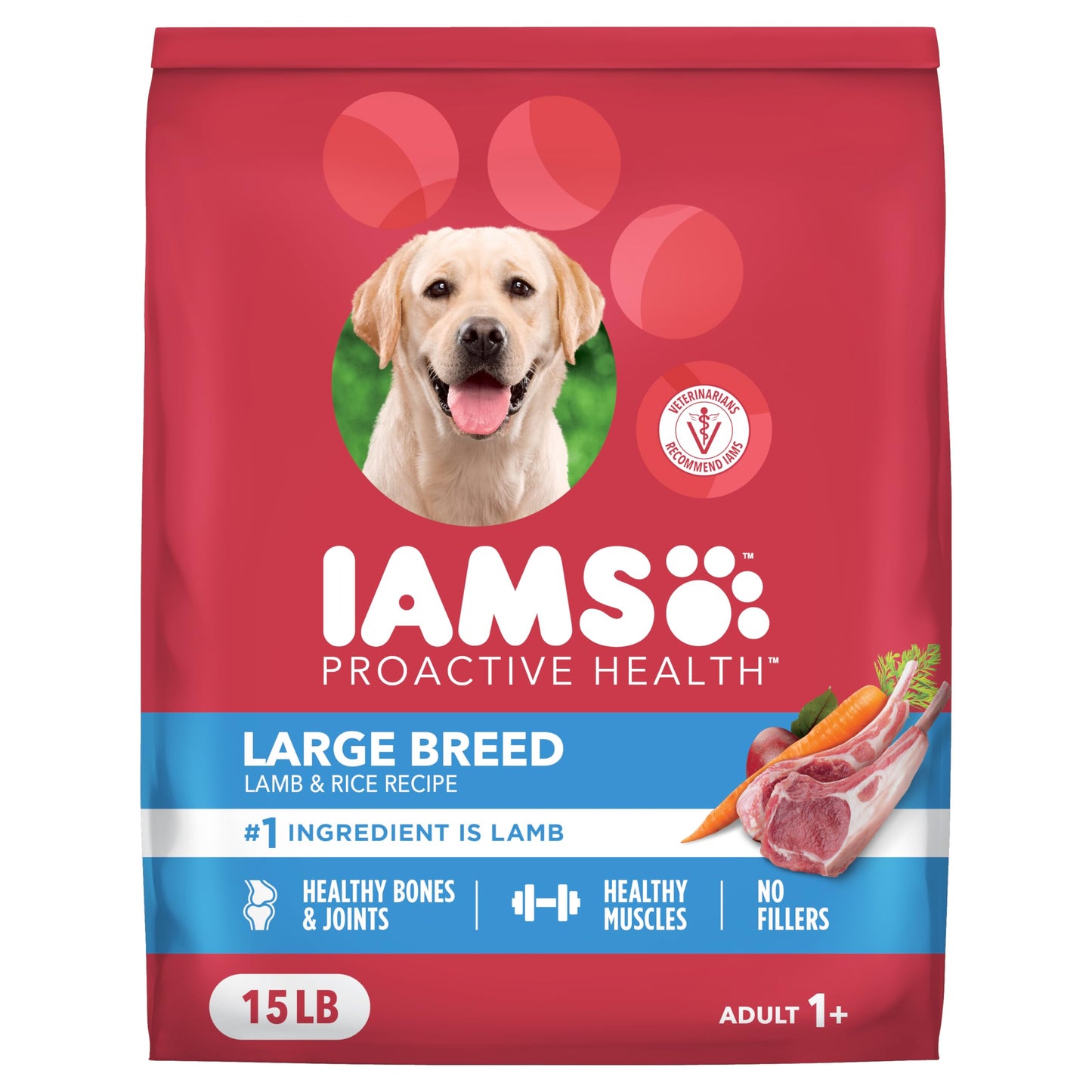 Makanan Anjing Kering Dewasa Ras Besar Iams Proactive Health