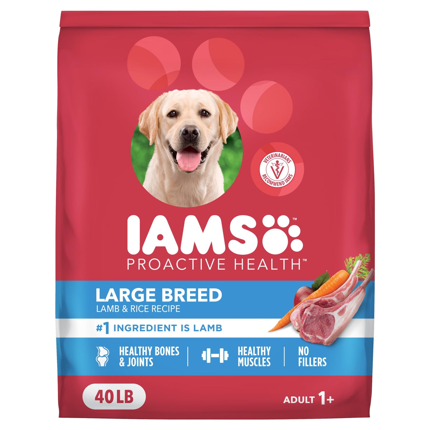Makanan Anjing Kering Dewasa Ras Besar Iams Proactive Health