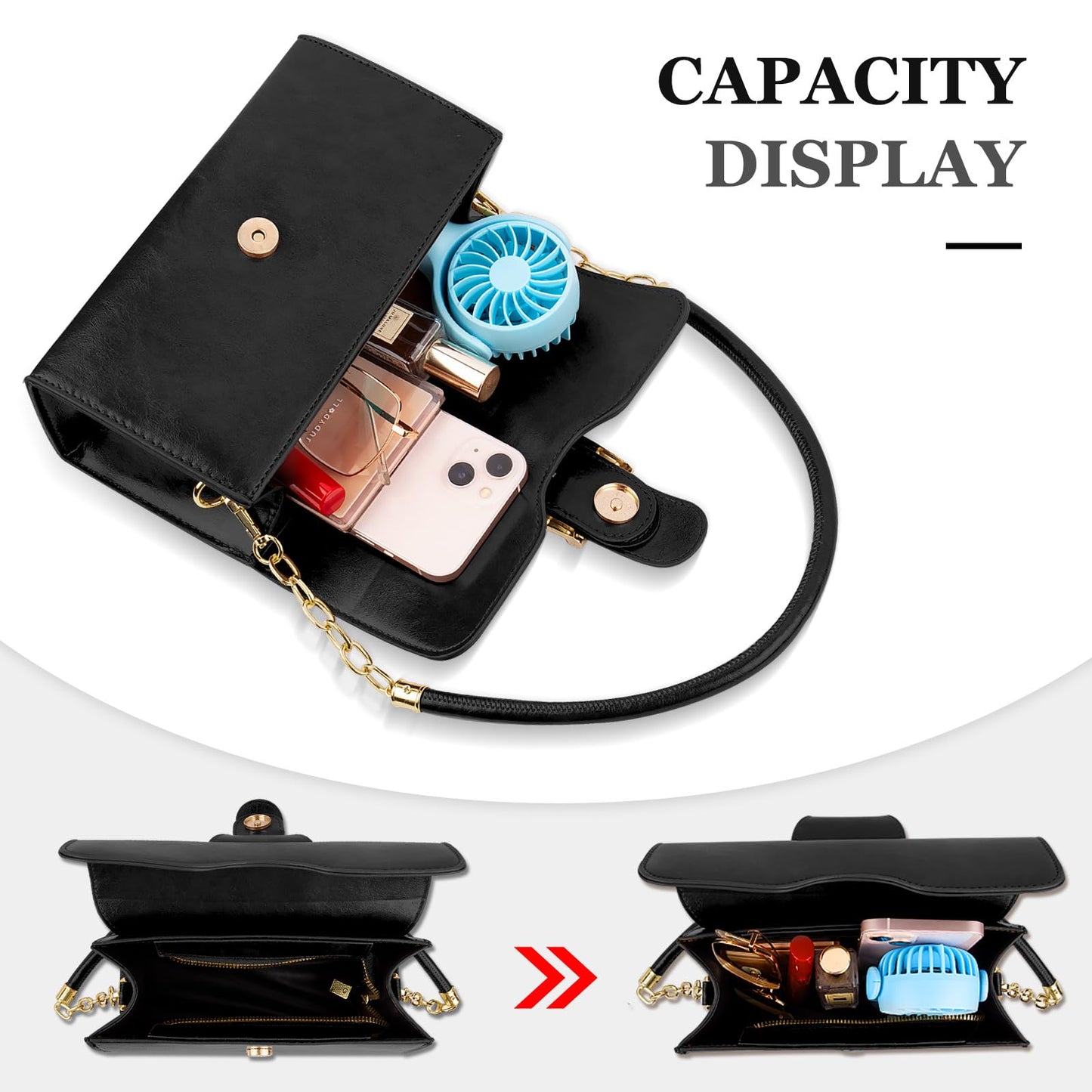 Shoulder Bag for Women, Faux Leather Women's Shoulder Handbags, Fashionable Tote Purses for Women