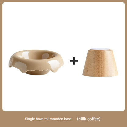 High Leg Ceramic Cat Food Bowl
