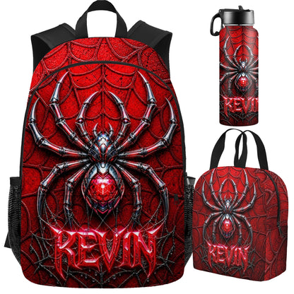 Purgmipth Custom Kids Backpack with Name for Boys Girls, Back to School 18" School Bag Sets with Lunch Bag