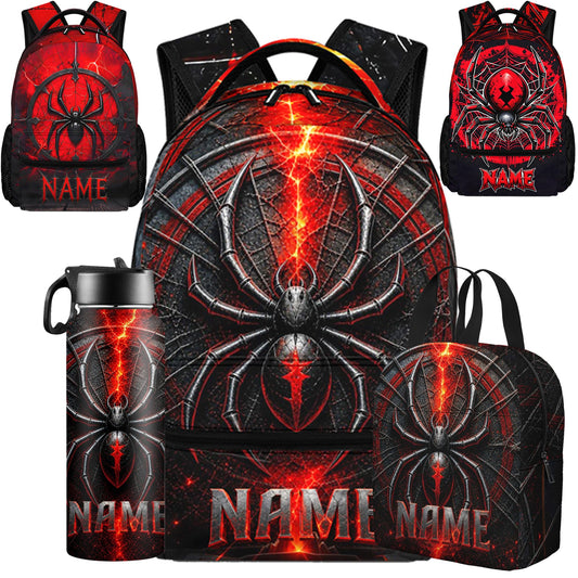 Purgmipth Custom Kids Backpack with Name for Boys Girls, Back to School 18" School Bag Sets with Lunch Bag
