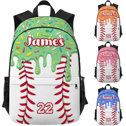 Purgmipth Custom Kids Backpack with Name for Boys Girls, Back to School 18" School Bag Sets with Lunch Bag