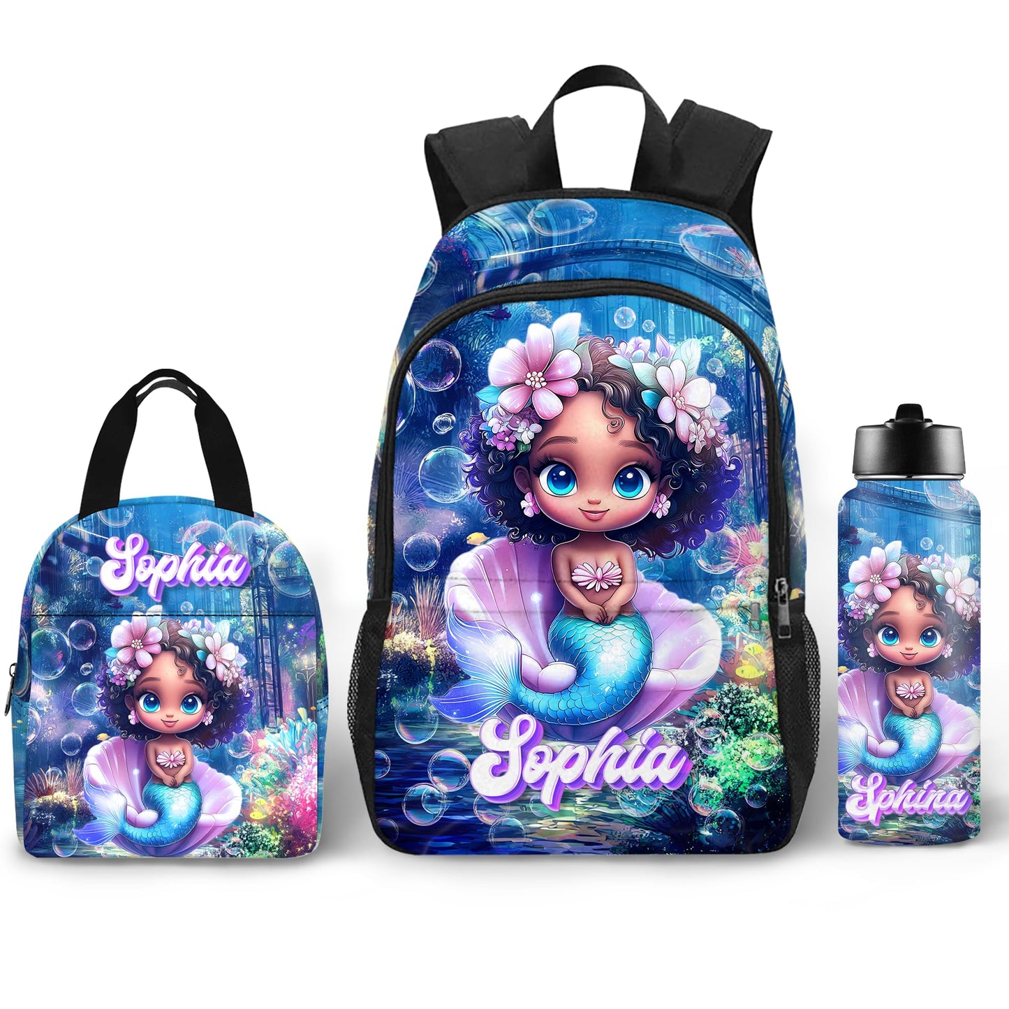 Purgmipth Custom Kids Backpack with Name for Boys Girls, Back to School 18" School Bag Sets with Lunch Bag