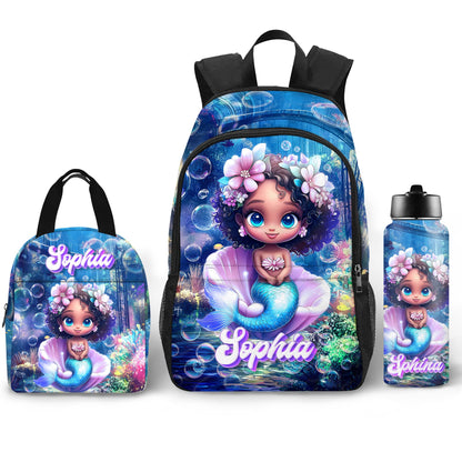 Purgmipth Custom Kids Backpack with Name for Boys Girls, Back to School 18" School Bag Sets with Lunch Bag