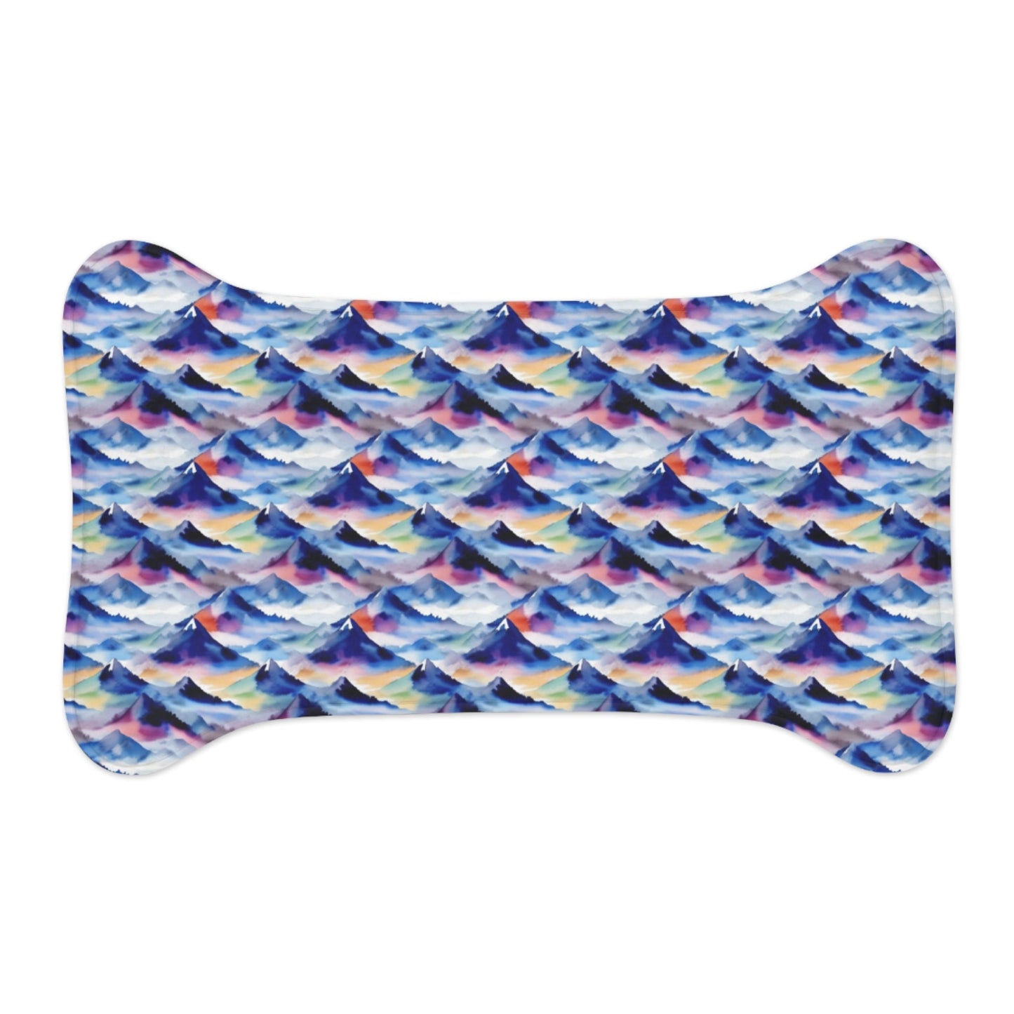 Endless Watercolor Mountain Waves - Pet Feeding Mat Pet Ze