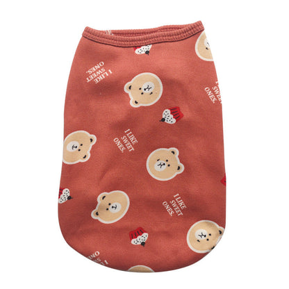 Pet Clothes Autumn And Winter Clothes Plush Vest Small Medium And Large